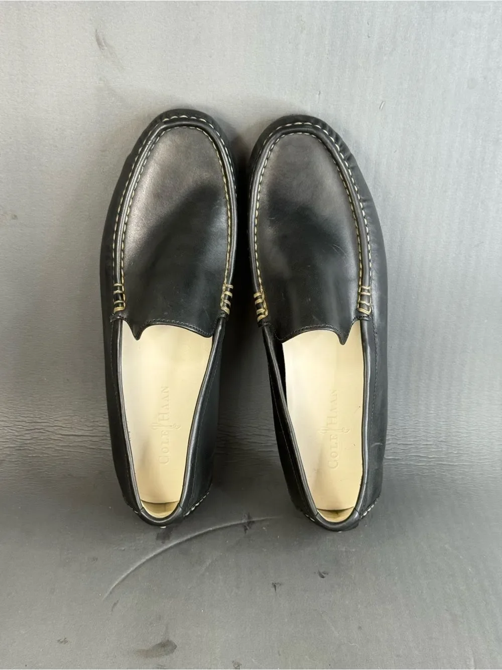 Cole Haan Somerset Venetian Loafers II Black leather mens size 10.5